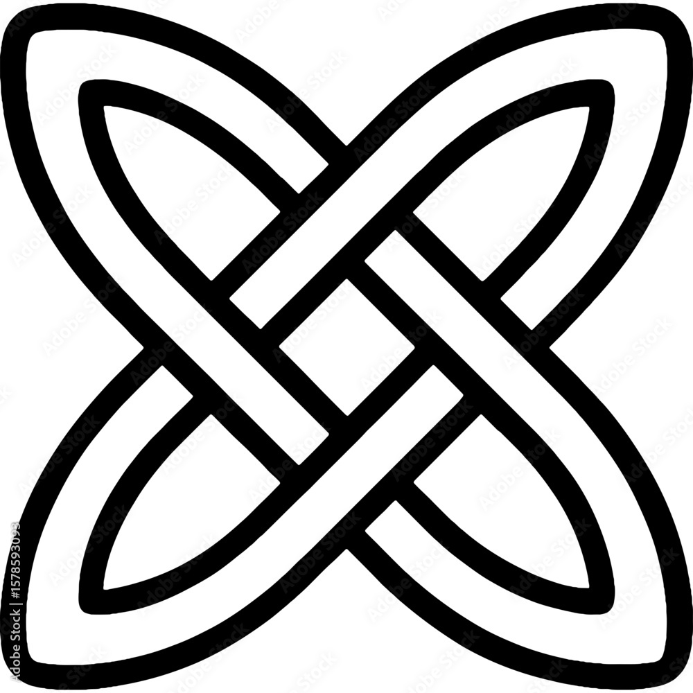 Poster celtic knot pattern outline icon vector