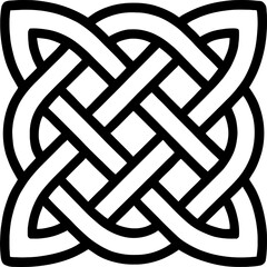 Celtic knot pattern outline icon vector