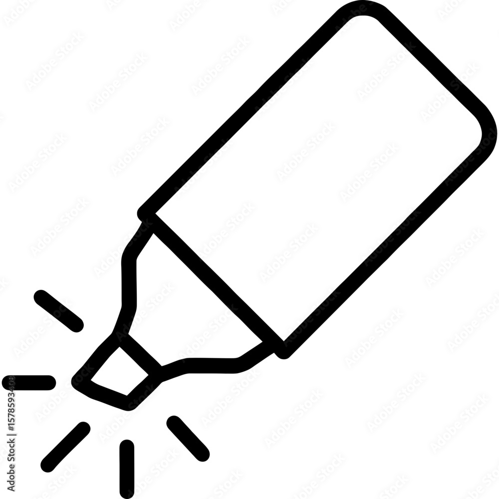 Poster highlighted emphasized icon outline vector