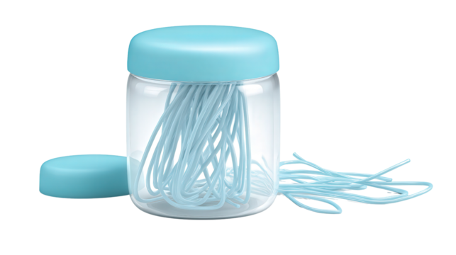 Tooth floss container background isolated on a Transparent background, PNG file.
