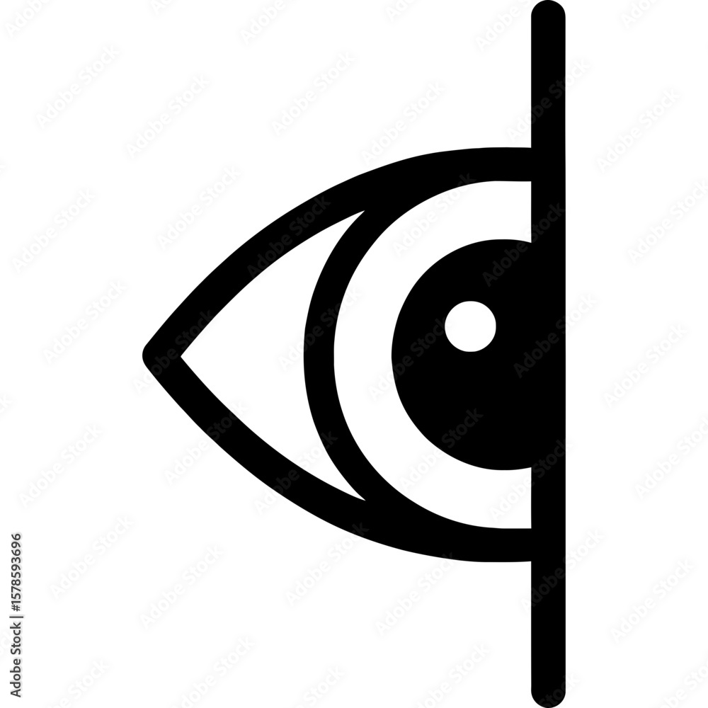 Poster partially visible object outline icon vector