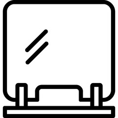 Sneeze guard outline icon vector