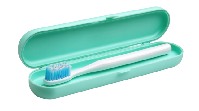 Travel toothbrush case background isolated on a Transparent background, PNG file.