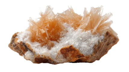 Ulexite fiber optic mineral lump background isolated on a Transparent background, PNG file.