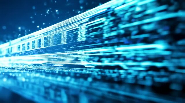 Abstract digital train