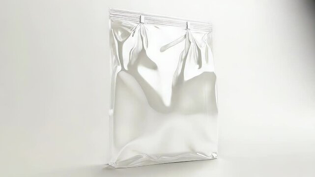 Transparent plastic vacuum sealed empty bag packaging standing up
