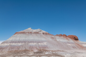 The Tepees, Petrified Forest National Park, Arizona. Desert varnish. Chinle Formation, Blue Mesa...