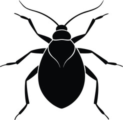 aphid silhouette vector illustration