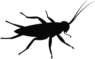 cricket silhouette vector