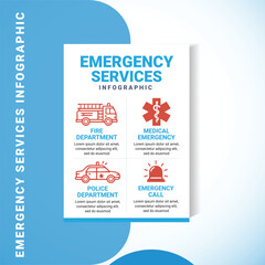 Emergency Services Infographic Poster Template	