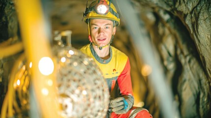 Modern Miner Operating Drilling Equipment