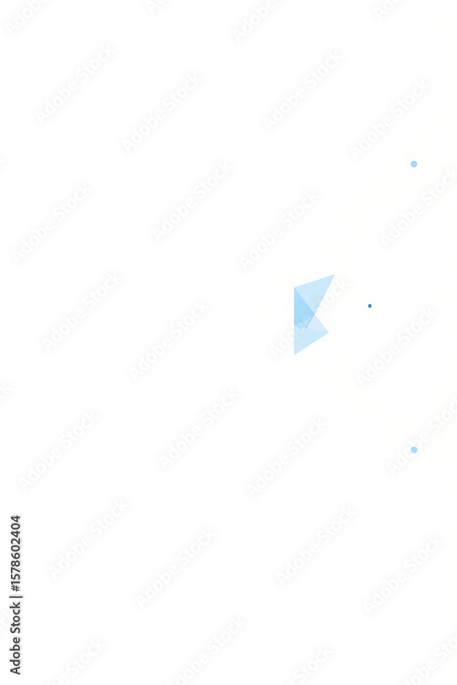 Aufkleber subtle triangles and circles in a soft blue hue float against a clean, simple white background for m
