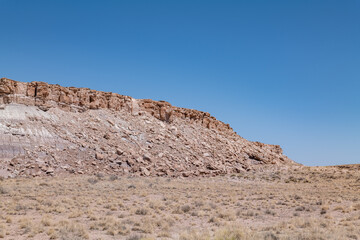 Fototapeta premium Blue Mesa Scenic Rd, Petrified Forest National Park, Arizona. Chinle Formation, Sonsela Member. Sandstone and conglomerate ; Sandstone, siltstone and mudstone 
