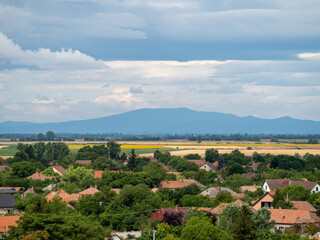 Fototapeta premium landscape of the mountains in the middle of europe
