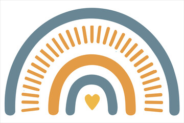 Obraz premium Boho Rainbow Clipart Bundle 