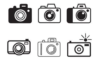 Photographer and Camera Icon Set