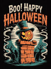 Halloween concept graphic design card poster webpage