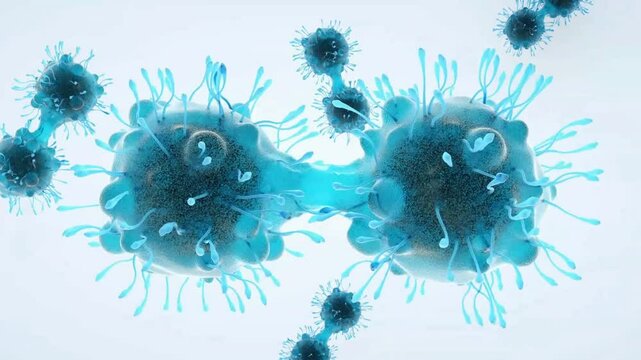 medical cell bacteria virus diseases blue streptococcal bacteria