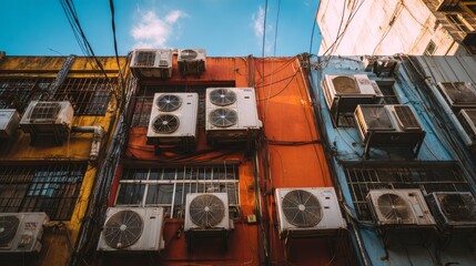 High electricity consumption of air conditioners in urban areas due to severe heat waves