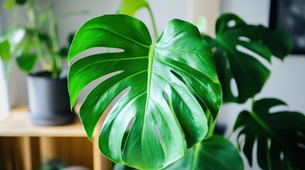 Lush Monstera Leaf Close-Up (1)