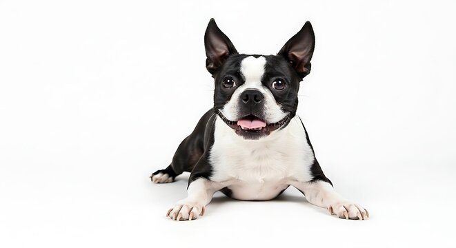 Boston Terrier Portrait: A Joyful Gaze A Happy Boston Terrier Purebred Boston Terrier Study Charming Boston Terrier Photography The Boston Terriers Happy Smile - Powered by Adobe