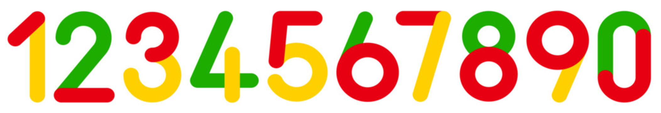 数字・ナンバーアイコンイラスト素材数字01