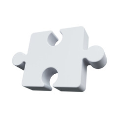 3D icon of a white puzzle piece.