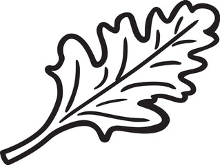 Natural Arugula Leaves Icon with Clean Art