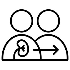 Organ Transplantation Outline Icon