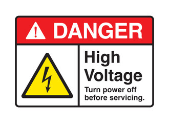 High Voltage - Turn Power Off Before Servicing