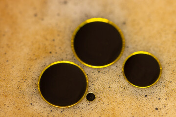 Morning Coffee Infused with Olive Oil for a Healthy, Energizing Start, macro, close up. 