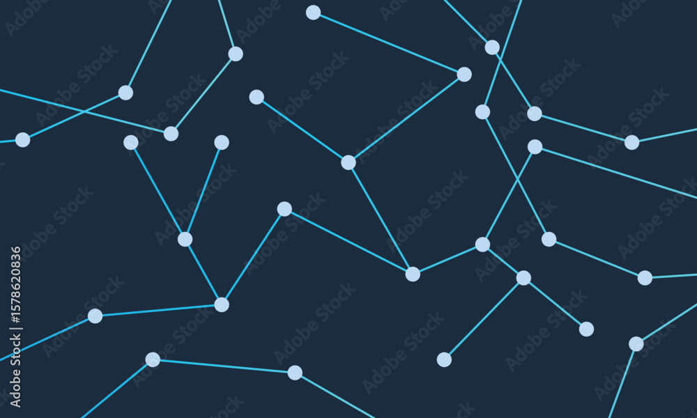 Poster background blue technology line connect circle communication network simple pattern