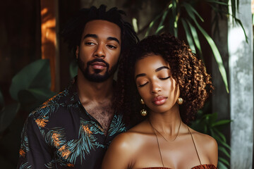 a man and woman standing next to each other