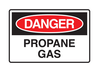 Danger - Propane Gas Warning Sign - Flammable Gas Safety Vector