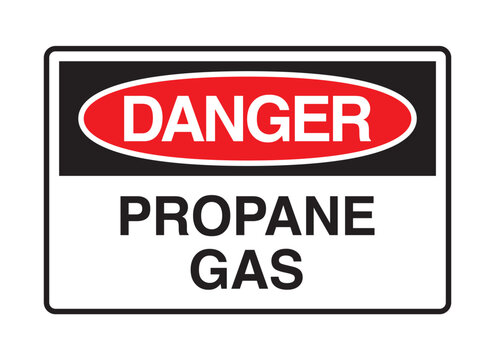 Danger - Propane Gas Warning Sign - Flammable Gas Safety Vector