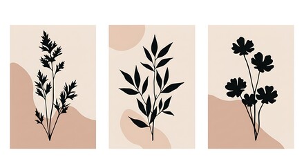 Botanical Silhouettes: Minimalist Art Prints