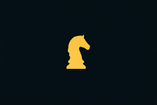 Horse Chess Piece Financial Logo Vector Simple Design Investment Strategy Symbol Business Finance Industry Icon Company Brand Identity
