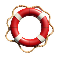Life buoy on white background