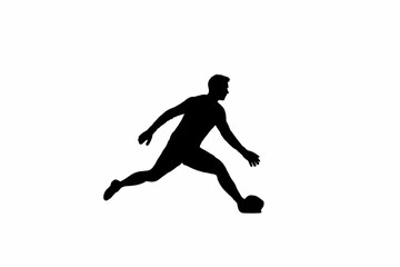 Soccer Goalkeeper Silhouette Vector Graphic Football Keeper Action Save Illustration Sport Athlete Design Black and White Clip Art Game Day Visual
