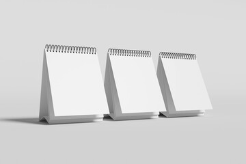 Blank Desk Calendar For Mockup - 3D Rendering