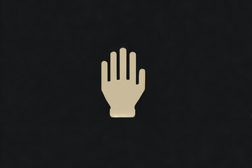 Obraz premium Minimalist One Color Knight Glove Icon Simple Graphic Medieval Armor Symbol Vector Illustration Protective Gauntlet Design Single Tone Heraldry Element 