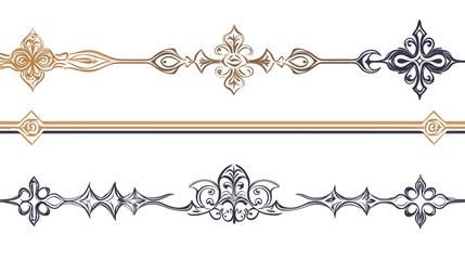 Fototapeta premium Luxurious Ornamental Divider Line – Elegant Decorative Vector Element