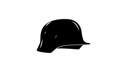 Fototapeta premium German soldier helmet from WWII, black isolated silhouette