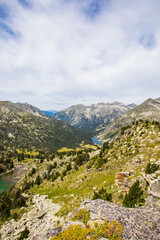 Summer landscape in Vall de Boi in Aiguestortes and Sant Maurici National Park, Spain