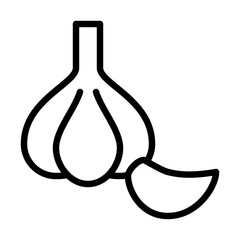 Garlic related vector linear icon. Isolated icon garlic. Garlic outline icon. Online diet menu symbol. Quality design element.
