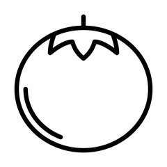 Tomatoes related vector linear icon. Isolated icon tomato. Tomato outline icon. Online diet menu symbol. Quality design element.