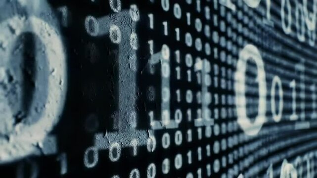 Binary code through a textured surface
