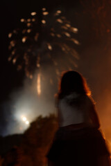 Fireworks at night