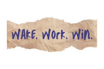 Text on paper with a motivational message: 