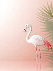 Fototapeta premium Red flamingo background